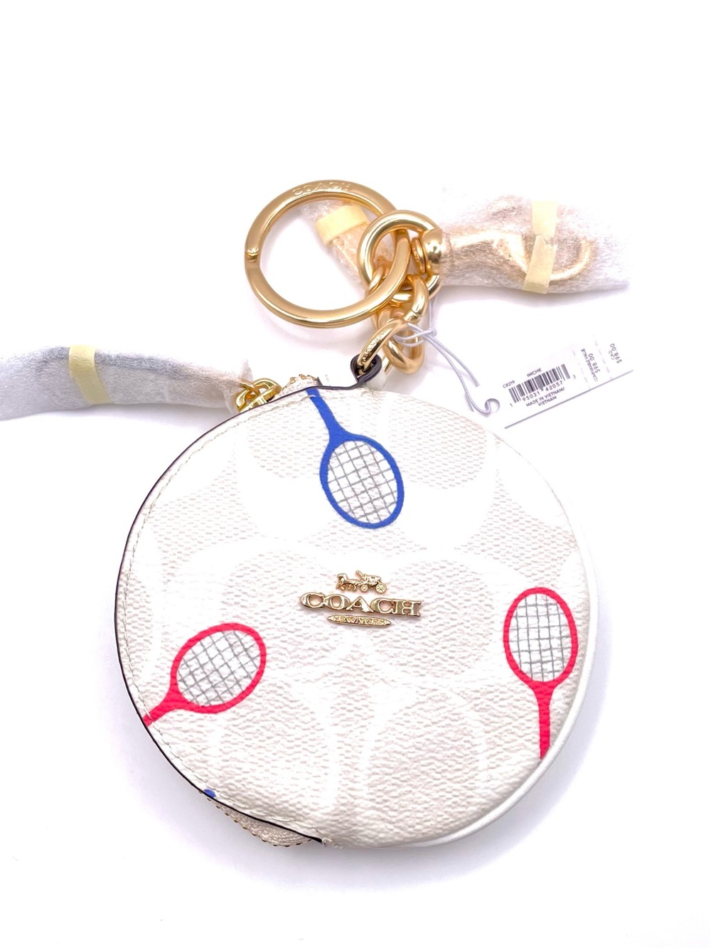 Brand New Coach Tennis Racket Coin Pouch